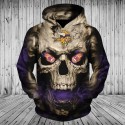 Minnesota Vikings 3D Hoodie Hot Skull