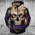 Minnesota Vikings 3D Hoodie Hot Skull