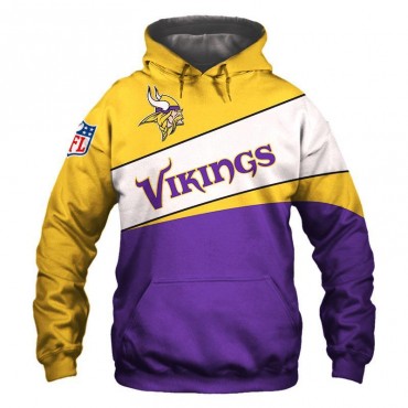Minnesota Vikings 3D Hoodie Purple Sweatshirt