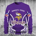 Minnesota Vikings 3D Hoodie Purple