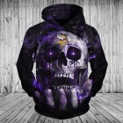 Minnesota Vikings 3D Hoodie Space Skull
