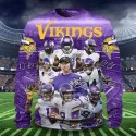 Minnesota Vikings 3D Hoodie Team VIP