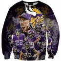 Minnesota Vikings 3D Hoodie Team