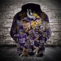 Minnesota Vikings 3D Hoodie Team