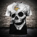 Minnesota Vikings 3D Hoodie White Skull