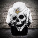 Minnesota Vikings 3D Hoodie White Skull