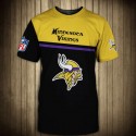 Minnesota Vikings 3D Hoodie Yellow and Black