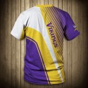 Minnesota Vikings 3D Tshirt Yellow and Black