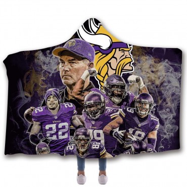 Minnesota Vikings Classic 3D Hooded Blanket