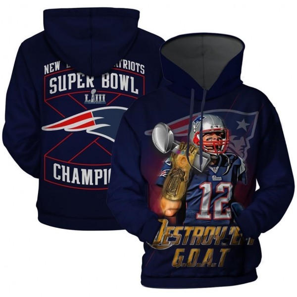 New England Patriots 3D Hoodie 12