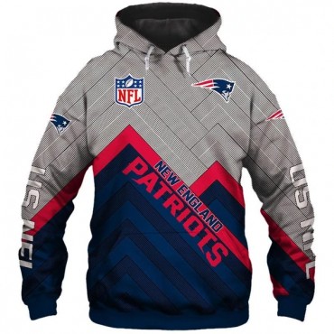 New England Patriots 3D Hoodie Angle