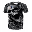 New England Patriots 3D Hoodie Black Skull