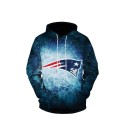 New England Patriots 3D Hoodie Blue Spotlight