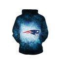 New England Patriots 3D Hoodie Blue Spotlight