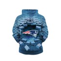 New England Patriots 3D Hoodie Brick