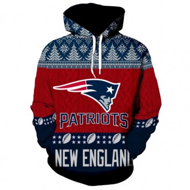 New England Patriots 3D Hoodie Christmas