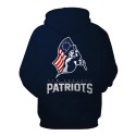 New England Patriots 3D Hoodie Classic Blue