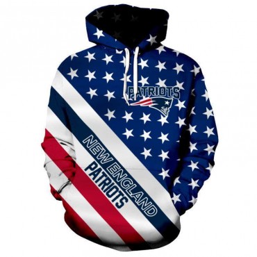 New England Patriots 3D Hoodie Classic Flag