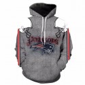 New England Patriots 3D Hoodie Grey