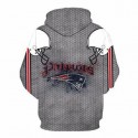 New England Patriots 3D Hoodie Grey