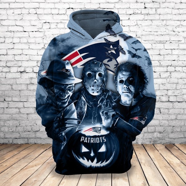 New England Patriots 3D Hoodie Horror