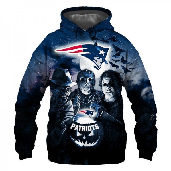 New England Patriots 3D Hoodie Horror Sweatshirt