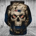 New England Patriots 3D Hoodie Hot Skull