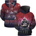 New England Patriots 3D Hoodie Red 12