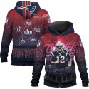 New England Patriots 3D Hoodie Red 12