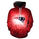 New England Patriots 3D Hoodie Red