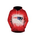 New England Patriots 3D Hoodie Red Spotlight