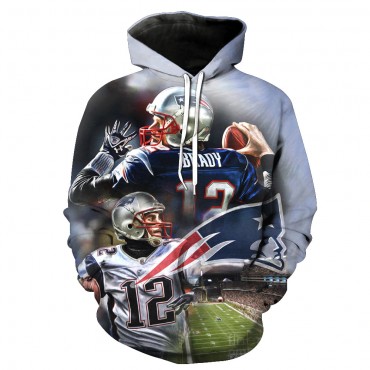New England Patriots 3D Hoodie Shoot Cool