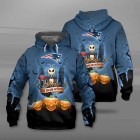 New England Patriots 3D Hoodie Skull Halloween