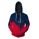 New England Patriots 3D Hoodie Starry Sky Red