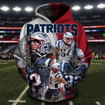 New England Patriots 3D Hoodie VIP New