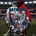 New England Patriots 3D Hoodie VIP New