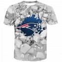 New England Patriots 3D Hoodie White Ice