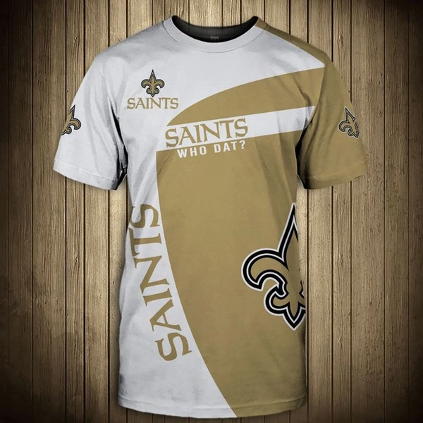 New Orleans Saints 3D Cool White Tshirt