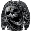 New Orleans Saints 3D Hoodie Black Skull