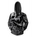 New Orleans Saints 3D Hoodie Black Skull