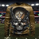 New Orleans Saints 3D Hoodie Chains Skull