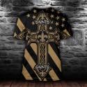 New Orleans Saints 3D Hoodie Cross