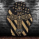 New Orleans Saints 3D Hoodie Cross