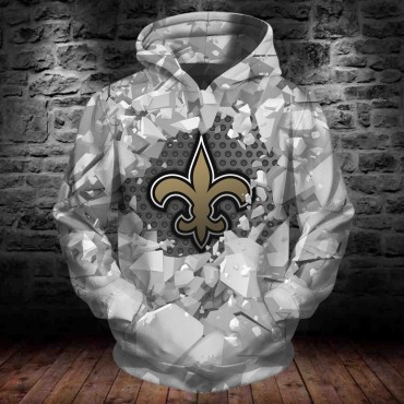 New Orleans Saints 3D Hoodie Ice