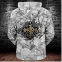 New Orleans Saints 3D Hoodie Ice