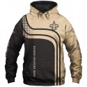 New Orleans Saints 3D Hoodie Line New