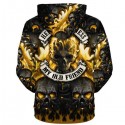 New Orleans Saints 3D Hoodie Skull Cool