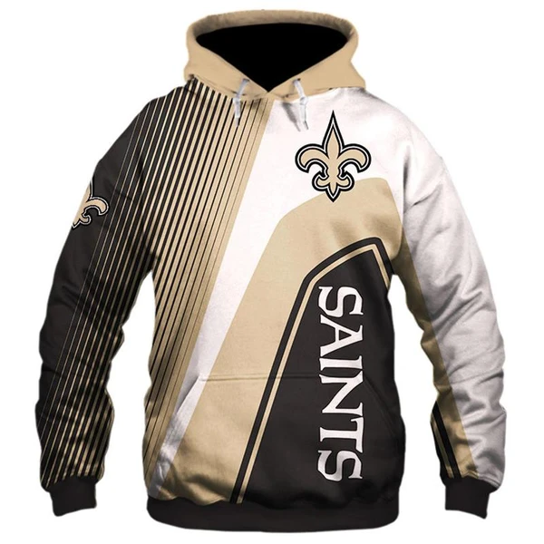 New Orleans Saints 3D Hoodie Stripe