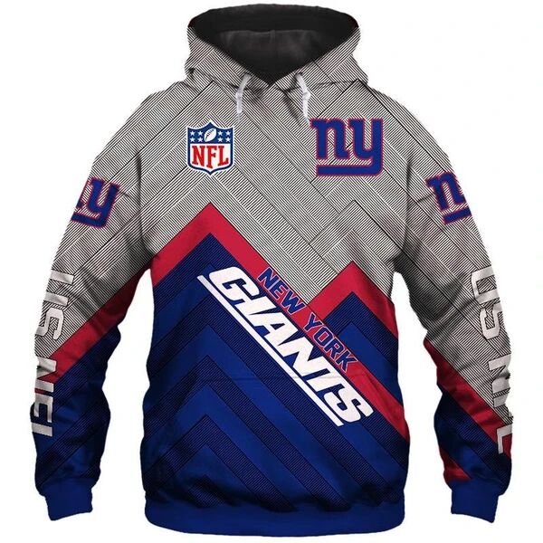 New York Giants 3D Hoodie Angle