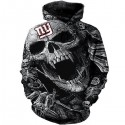 New York Giants 3D Hoodie Black Skull